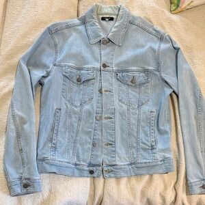 DSTLD Men's Light Wash Blue Denim Jacket
